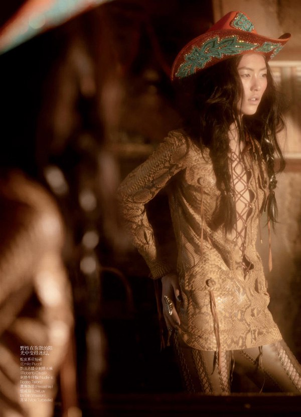 Liu Wen for Vogue China by Mark Segal.