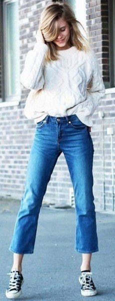 Укороченные джинсы: как и с чем носить.