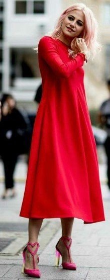 Lady in red — 10 образов с красными платьями.