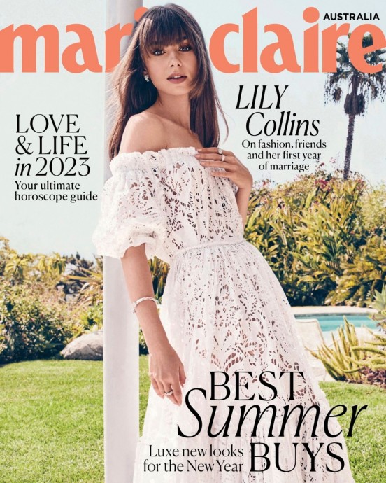 Лили Коллинз (Lily Collins) в фотосессии для журнала Marie Claire Australia (2023)