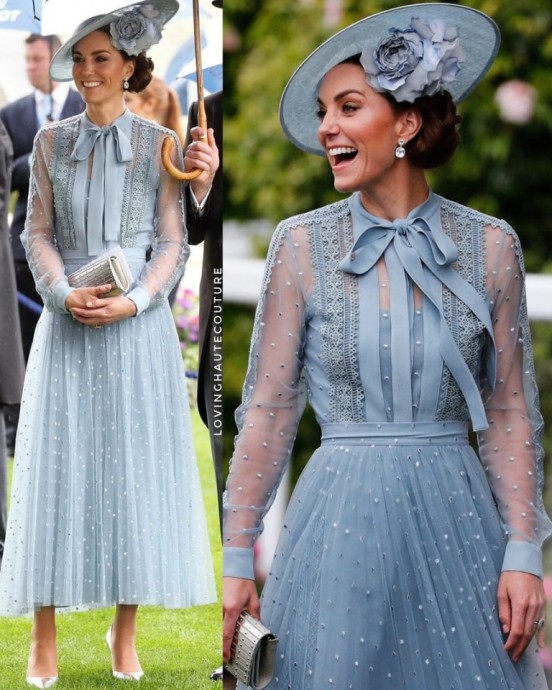 Образы герцогини Кейт в голубых оттенках