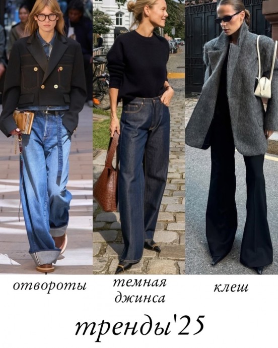 Джинсы. Тренды 2025