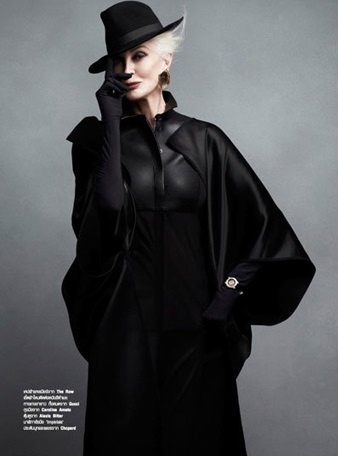 Carmen Dell’Orefice for Harper’s Bazaar Thailand by Natth Jaturapah