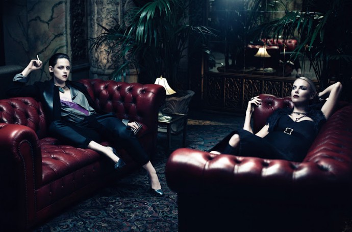 Charlize Theron and Kristen Stewart by Mikael Jansson