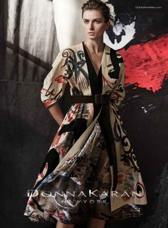 Andreea Diaconu for Donna Karan Ad Campaign by Peter Lindbergh