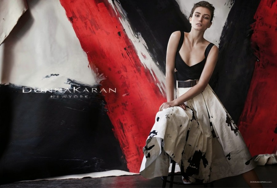 Andreea Diaconu for Donna Karan Ad Campaign by Peter Lindbergh