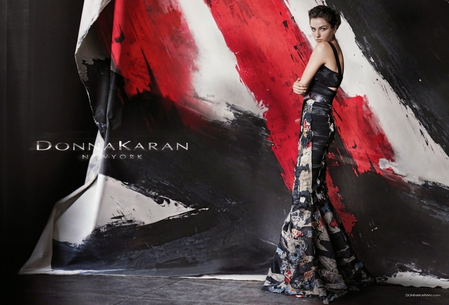 Andreea Diaconu for Donna Karan Ad Campaign by Peter Lindbergh