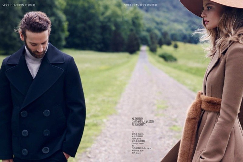 Magdalena Frackowiak and Matthew Avedon for VOGUE China by Nathaniel Goldberg