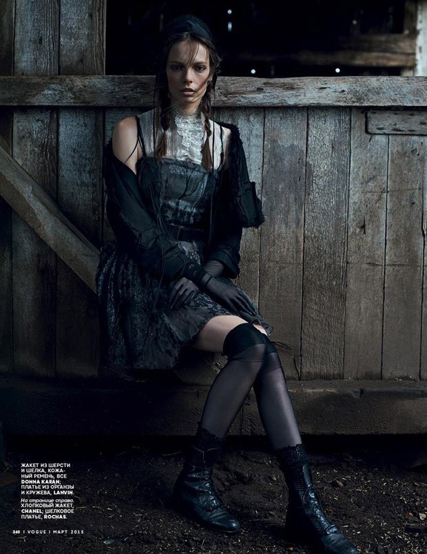 Mina Cvetkovic for Vogue Russia by Nathaniel Goldberg