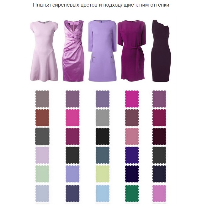 С чем стильно сочетать платья разных цветов и подходящиe к ним оттeнки