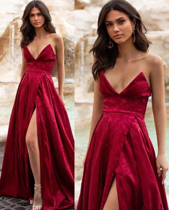 Великолепные и замечательные платья в ярком красном цвете