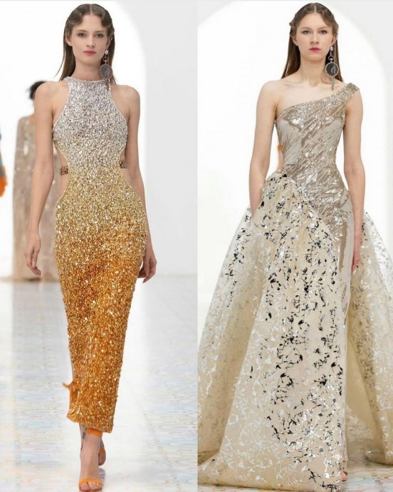 ​Большая подборка платьев дизайнера высокой моды Джорджа Хобейка