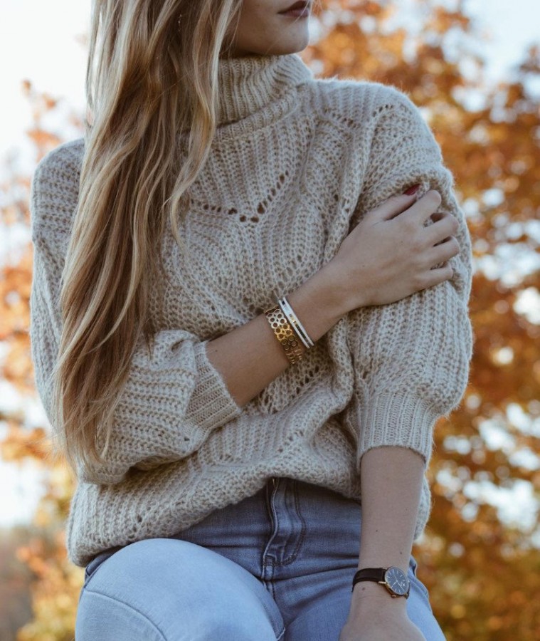 Объемные кофты и свитера — идеально для холодного времени года