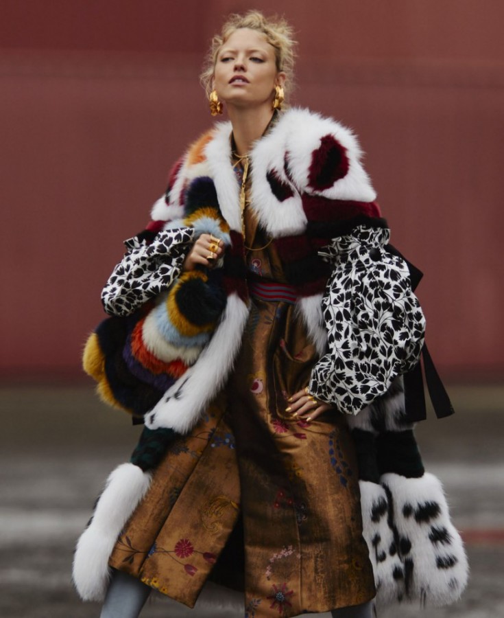 Martha Hunt for ELLE US by Hans Feurer