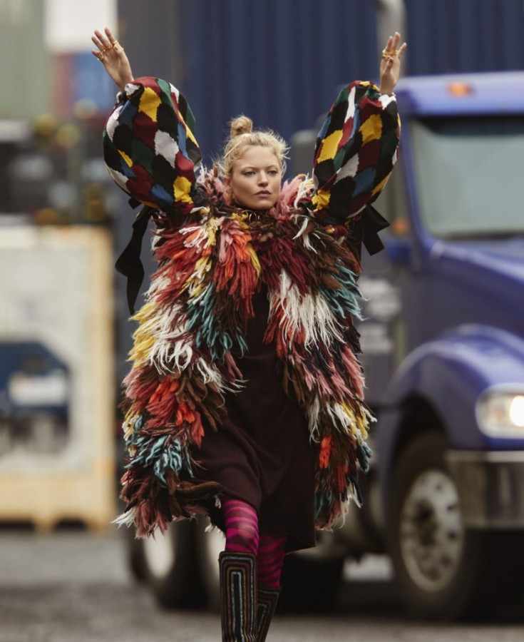 Martha Hunt for ELLE US by Hans Feurer