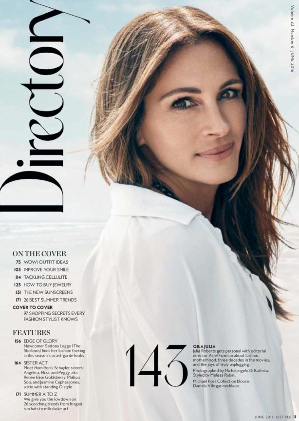 Julia Roberts for InStyle US Magazine Julia Roberts for InStyle US Magazine
