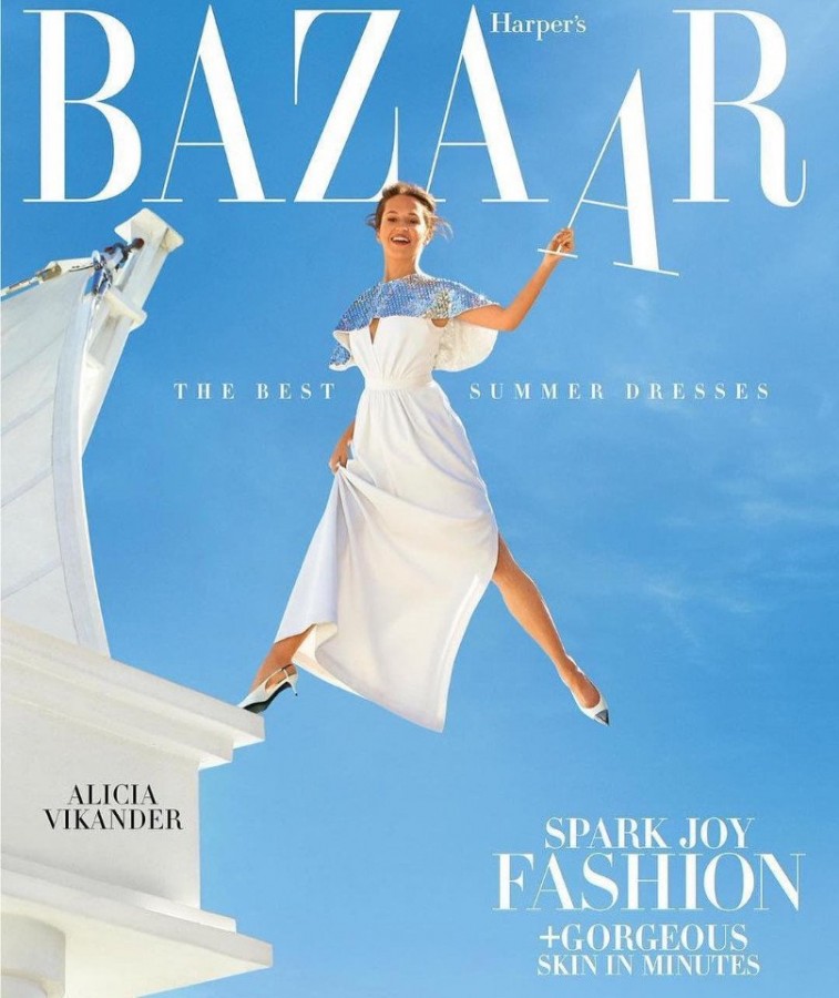 Фотосессиия Алисии Викандер для апрельского Harper’s Bazaar US