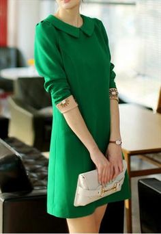 Стильные платья в зелёном цвете