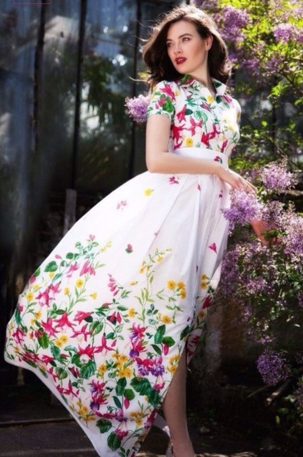 Красивые цветочные платья