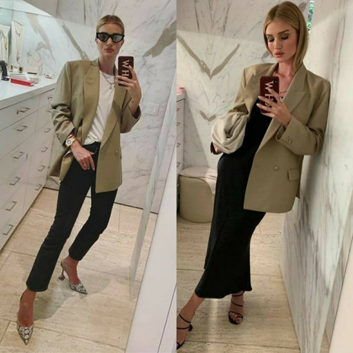 Бежевый oversize Blazer