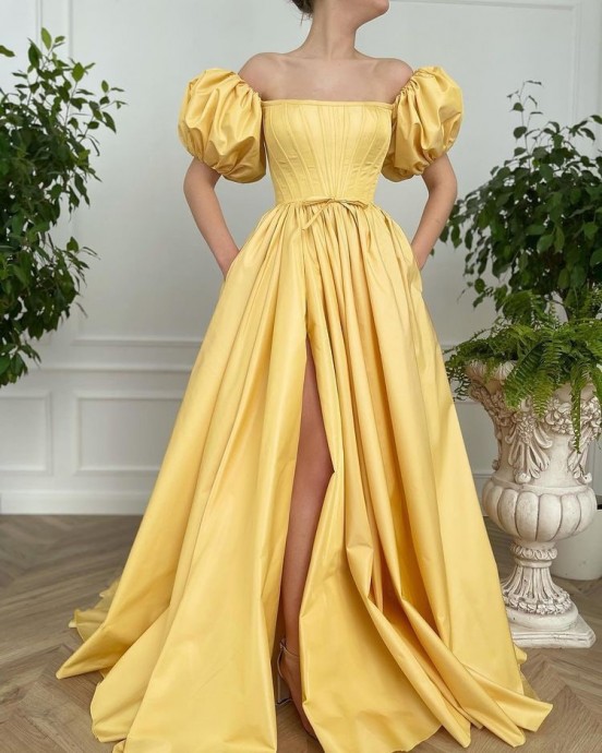 Шикарные жёлтые платья