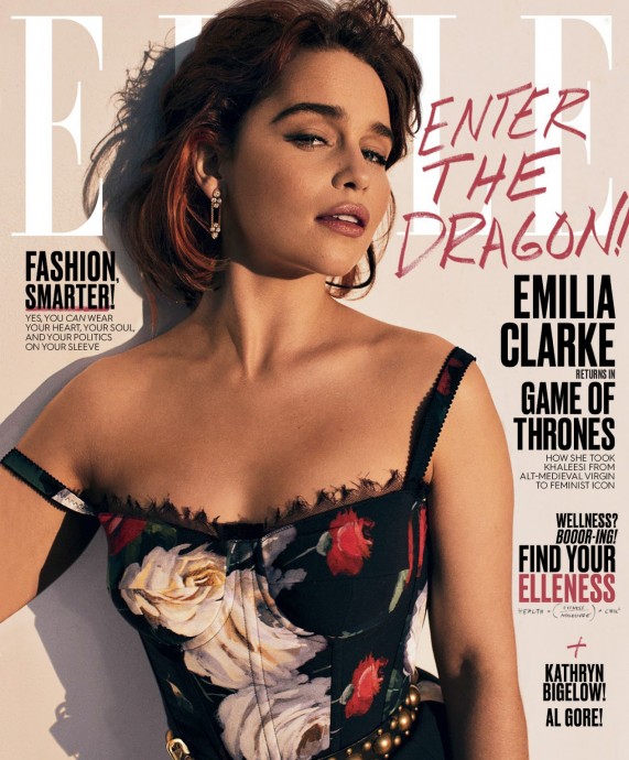 Emilia Clarke for Elle US by Alexi Lubomirski