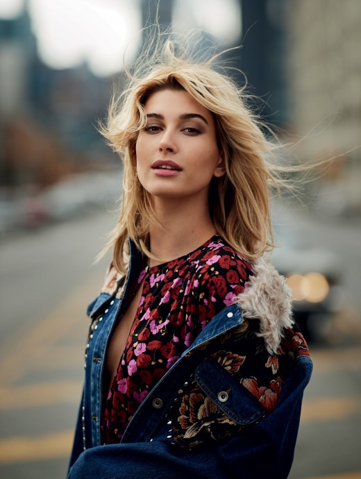 Hailey Baldwin for Elle UK by Gilles Bensimon