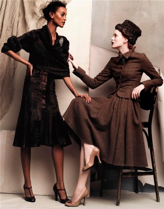 Karen Elson and Liya Kebede by Craig McDean