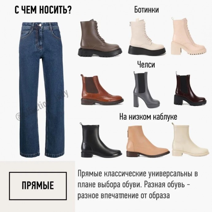 Как выбрать обувь под джинсы