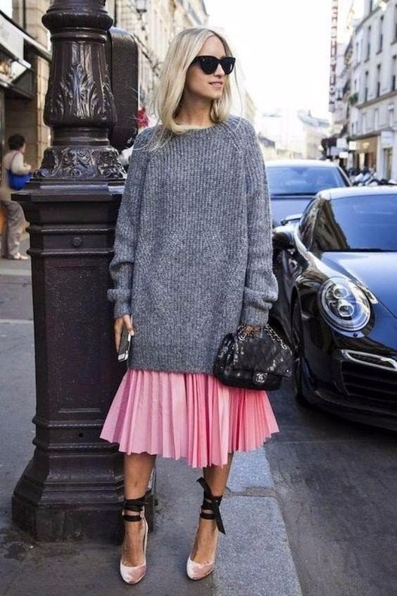 Look! Oversize + юбка!