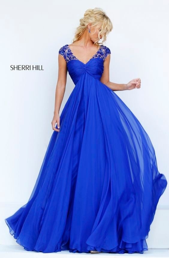 Восхитительные платья в синем цвете от Шерри Хилл!