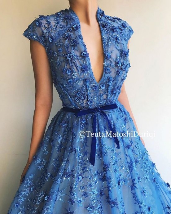 Прекрасные синие платья