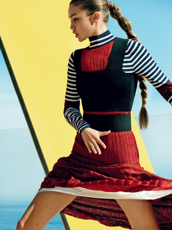 Ashton Eaton, Gigi Hadid for Vogue US by Mario Testino Ashton Eaton, Gigi Hadid for Vogue US by Mario Testino