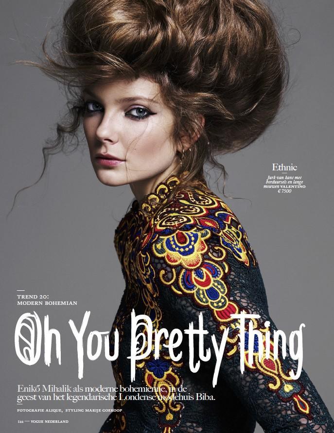 Eniko Mihalik for Vogue Netherlands by Alique