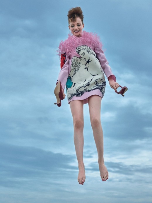 Fran Summers for Vogue UK by Arthur Elgort