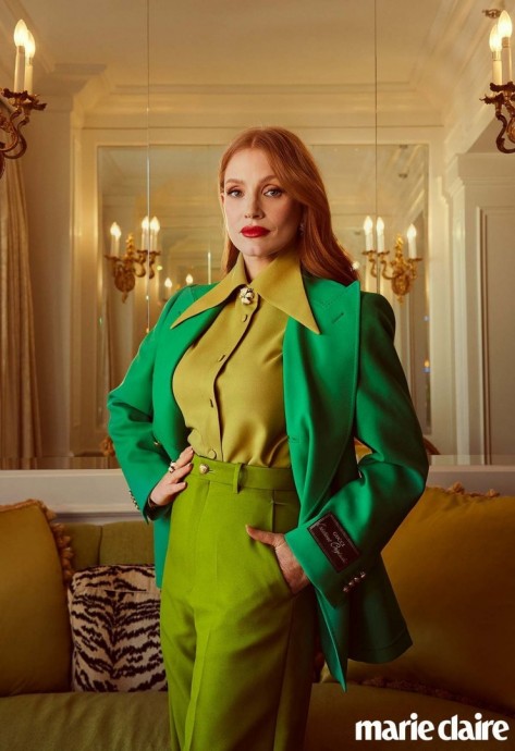 Джессика Честейн (Jessica Chastain) в фотосессии для журнала Marie Claire US (2022)