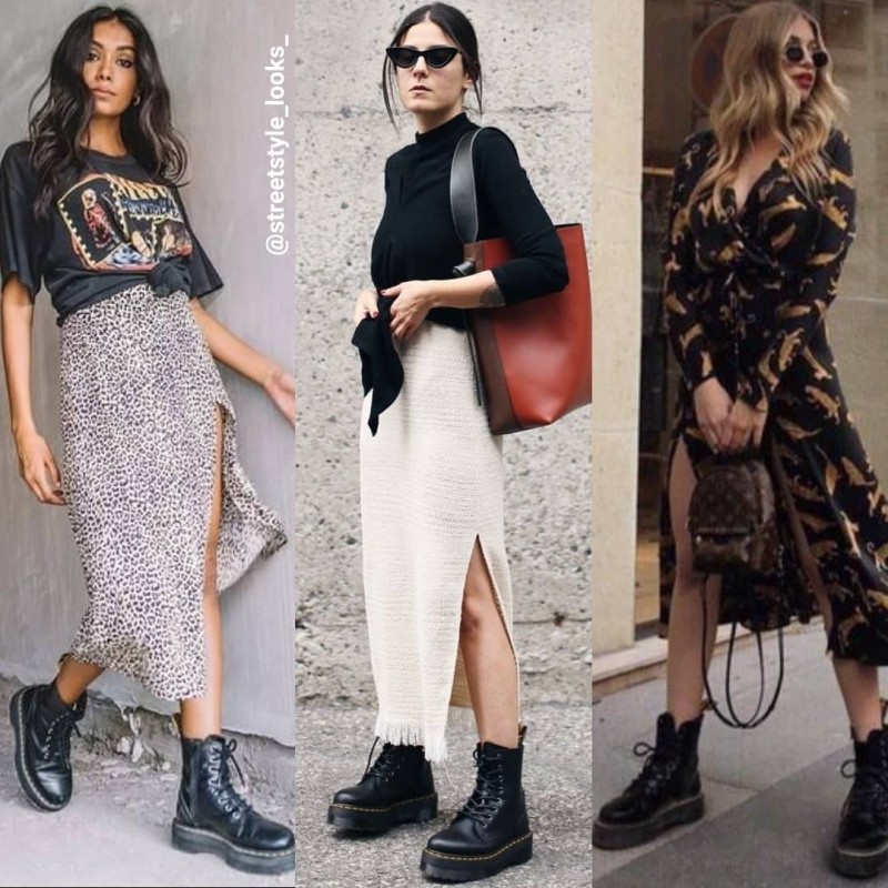 Идеи стильных образов с ботинками DR. MARTENS Идеи стильных образов с ботинками DR. MARTENS