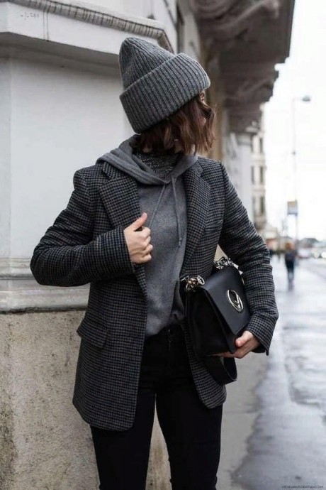 Серый пиджак в образах