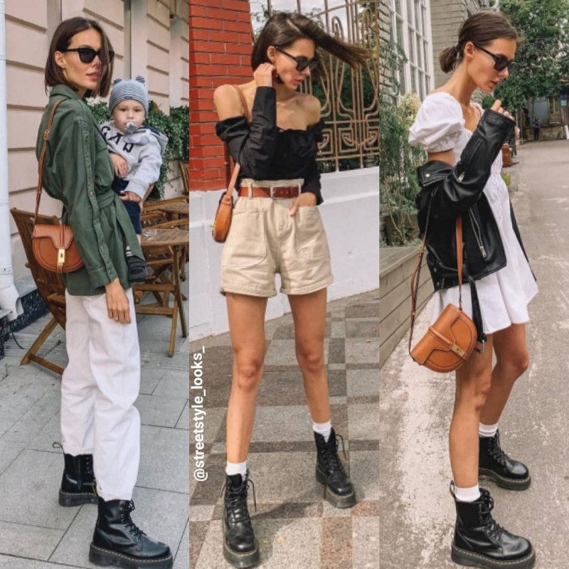 Идеи стильных образов с ботинками DR. MARTENS Идеи стильных образов с ботинками DR. MARTENS