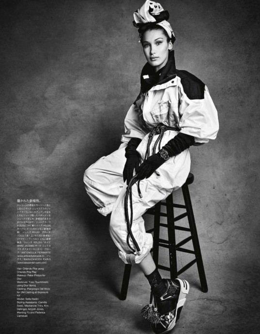 Белла Хадид (Bella Hadid) в фотосессии для журнала Vogue Japan