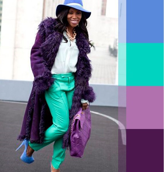 6 контрастных цветовых комбинаций в одежде