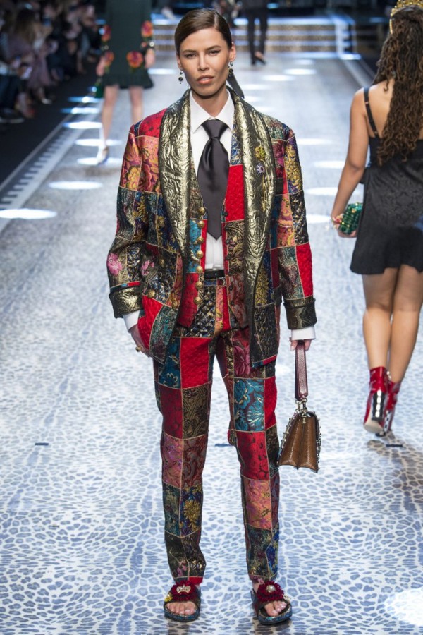 Пэчворк в коллекции Dolce&Gabbana осень-зима 2018 Пэчворк в коллекции Dolce&Gabbana осень-зима 2018