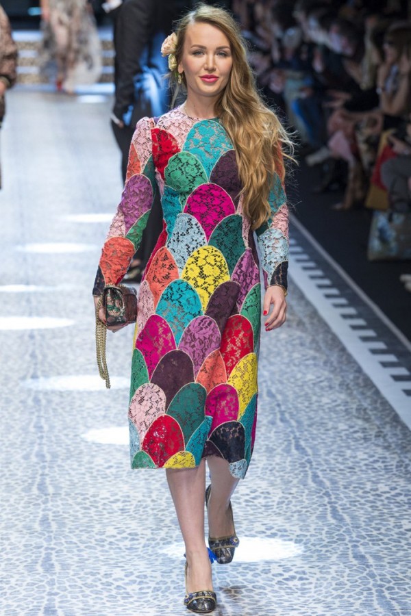 Пэчворк в коллекции Dolce&Gabbana осень-зима 2018 Пэчворк в коллекции Dolce&Gabbana осень-зима 2018