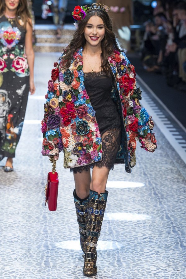 Пэчворк в коллекции Dolce&Gabbana осень-зима 2018 Пэчворк в коллекции Dolce&Gabbana осень-зима 2018