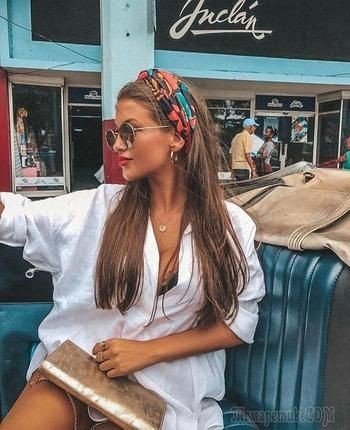 Красивые прически с косынкой Красивые прически с косынкой