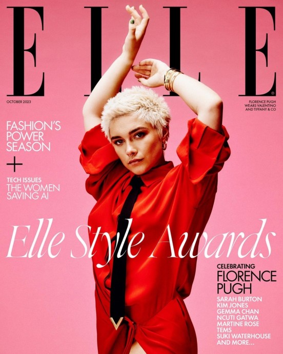 Флоренс Пью (Florence Pugh) в фотосессии для журнала Elle UK (2023)