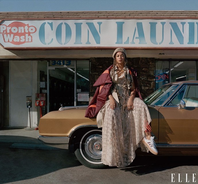 Beyoncé в фотосессии для ELLE Magazine. Фотограф Melina Matsoukas
