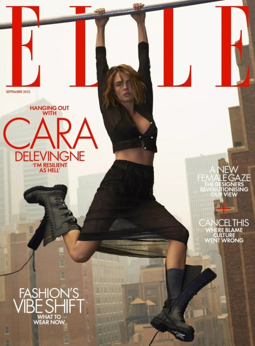 Кара Делевинь (Cara Delevingne) в фотосессии для журнала Elle UK (2023)