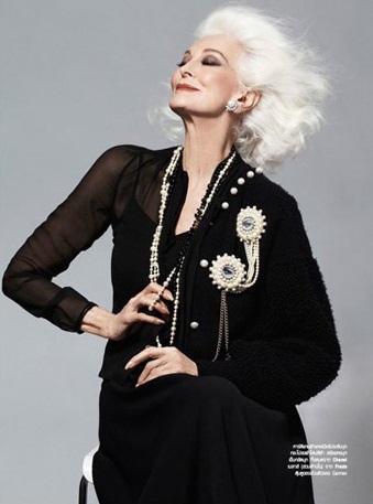 Carmen Dell’Orefice for Harper’s Bazaar Thailand by Natth Jaturapah