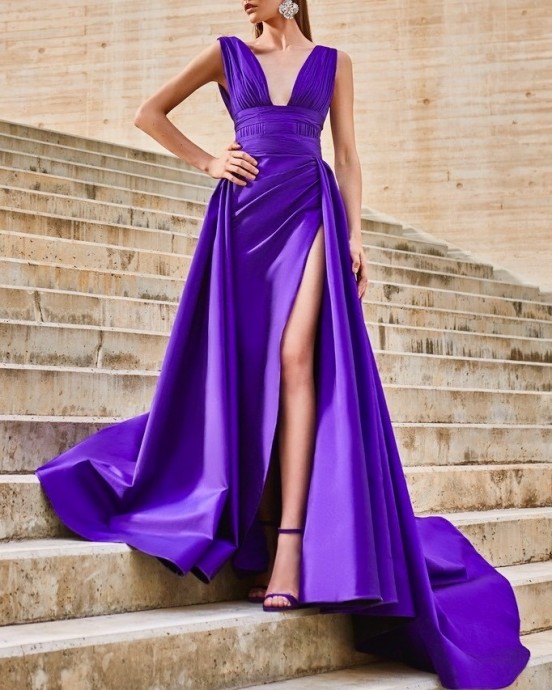 Шикарные фиолетовые платья